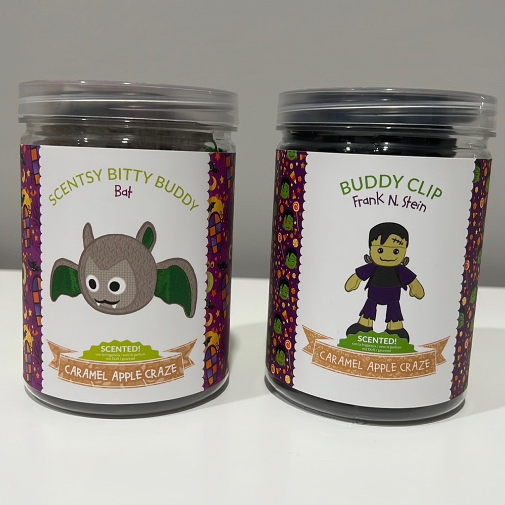 Scentsy (1) Bat Bitty BUDDY AND (1) Frank N. Stein Buddy CLIP. Lot of 2!